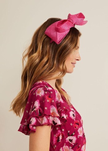 Phase Eight Bow Padded Hats Light Pink Canada | OBZPMF-021